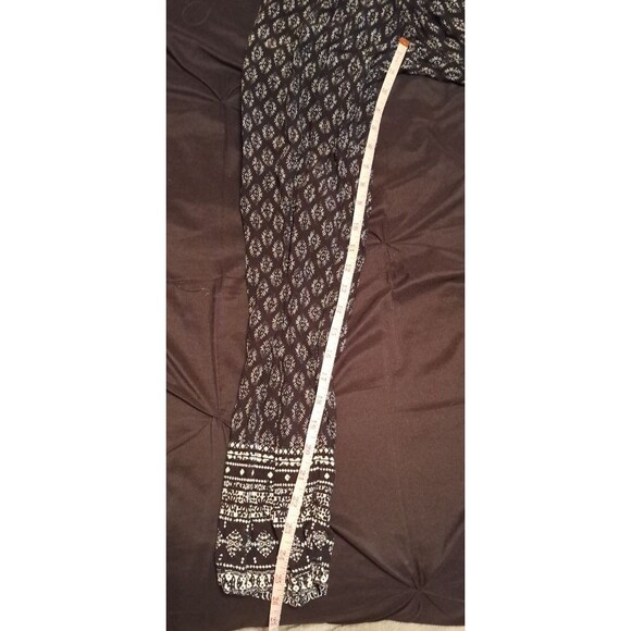 Anthropologie l Hei Hei Rhodes Gray Black Patterned Jumpsuit Keyhole Back XS - Picture 10 of 15